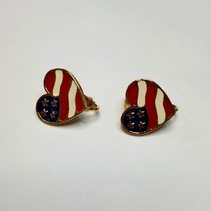Heart of America clip on earrings by Avon 2001